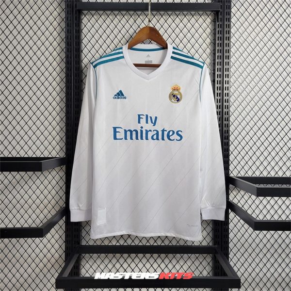 MAILLOT RETRO REAL MADRID HOME 2017-18 MANCHES LONGUES (1)