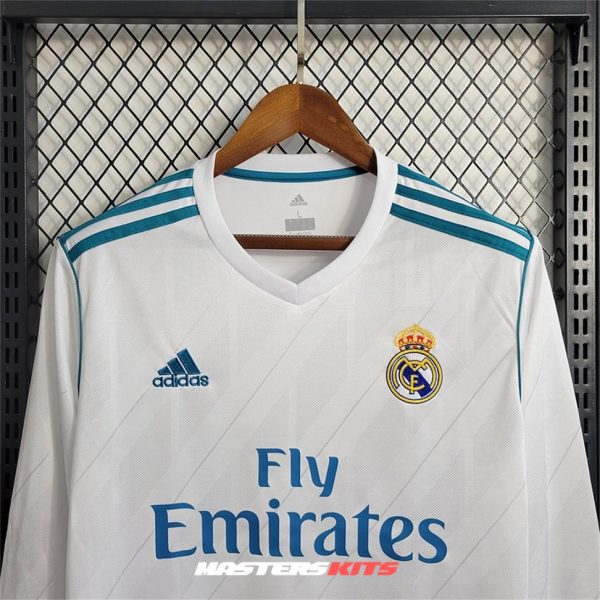 MAILLOT RETRO REAL MADRID HOME 2017-18 MANCHES LONGUES (3)