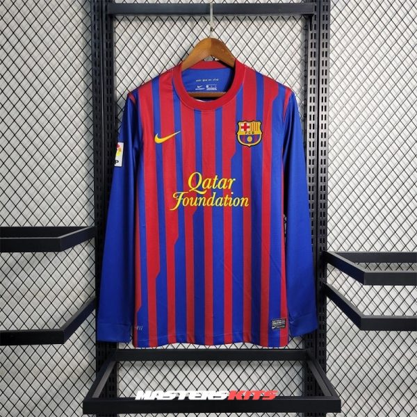 MAILLOT RETRO VINTAGE FC BARCELONE HOME 2011-12 MANCHES LONGUES (1)