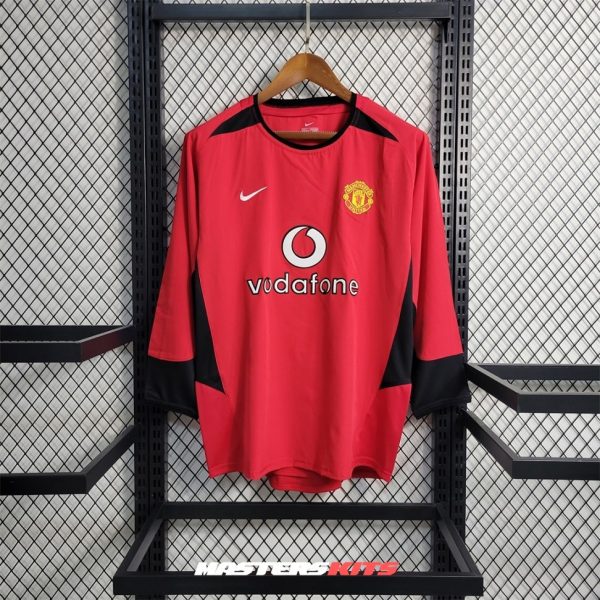 MAILLOT RETRO VINTAGE MANCHESTER UNITED HOME 2002-04 MANCHES LONGUES (1)