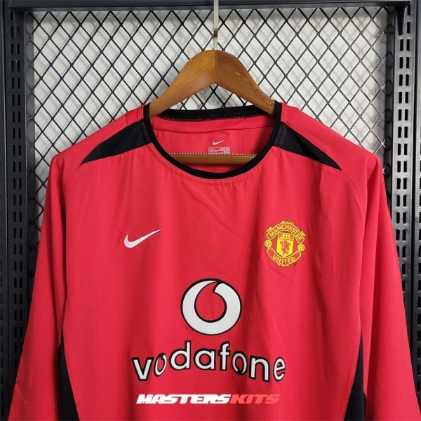 MAILLOT RETRO VINTAGE MANCHESTER UNITED HOME 2002-04 MANCHES LONGUES (2)