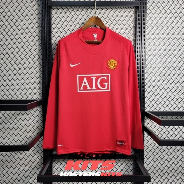 MAILLOT RETRO VINTAGE MANCHESTER UNITED HOME 2007-08 MANCHES LONGUES (1)
