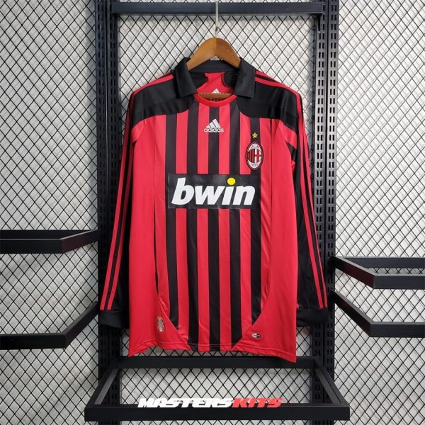 MAILLOT RETRO VINTAGE MILAN AC HOME 2007-08 MANCHES LONGUES