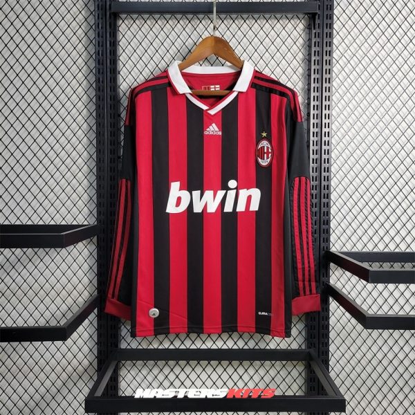 MAILLOT RETRO VINTAGE MILAN AC HOME 2009-10 MANCHES LONGUES (1)