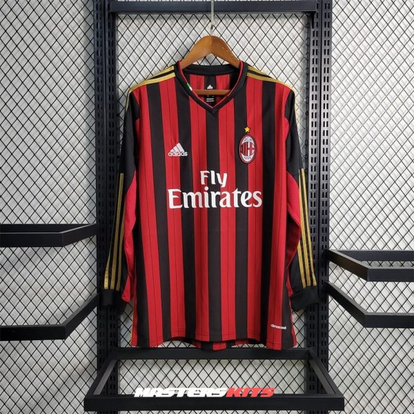 MAILLOT RETRO VINTAGE MILAN AC HOME 2013-14 MANCHES LONGUES