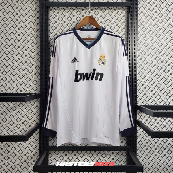 MAILLOT RETRO VINTAGE REAL MADRID HOME 2012-13 MANCHES LONGUES