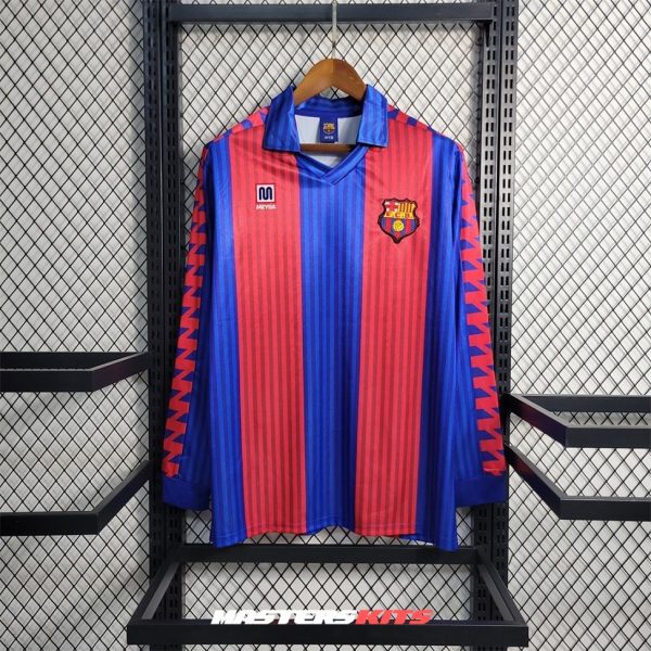 MAILLOT RETRO VINTAGE FC BARCELONE HOME 1991-92 MANCHES LONGUES (1)