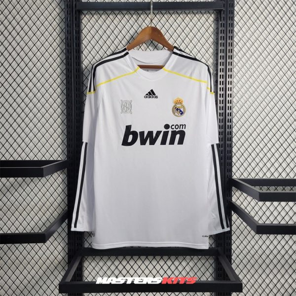 MAILLOT RETRO VINTAGE REAL MADRID HOME 2009-10 MANCHES LONGUES (1)