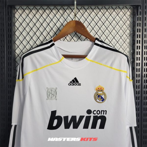 MAILLOT RETRO VINTAGE REAL MADRID HOME 2009-10 MANCHES LONGUES (2)